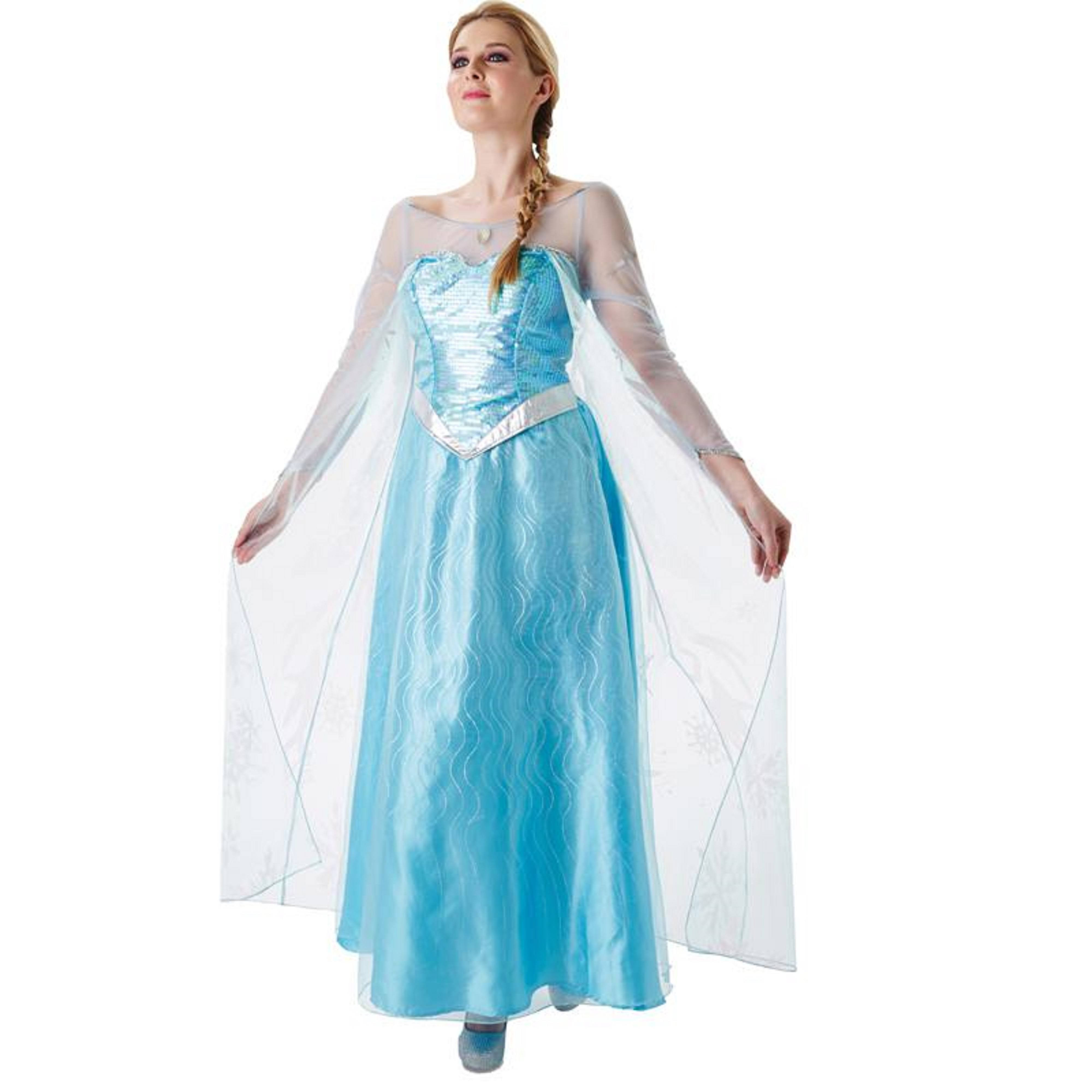 Robe Elsa avec cape pour filles basée sur le film La Reine des Neiges -   France