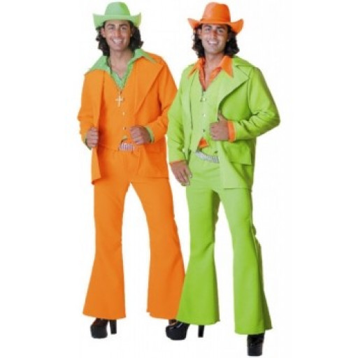 Disco Homme Flash Orange Ou Vert - déguisement adulte à louer