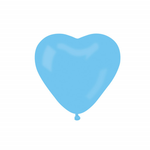 Sachet de 50 Ballons Cœur Lagon Diam 25Cm Cir 79cm -09