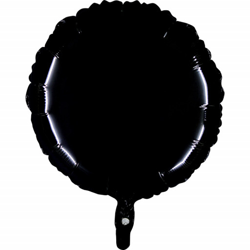 Sachet de 1 Ballon Métallisé Rond Noir Dia 45cm Cir 140cm