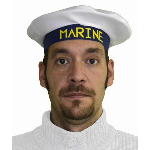 Beret Marin Tissu 30cm Imprime