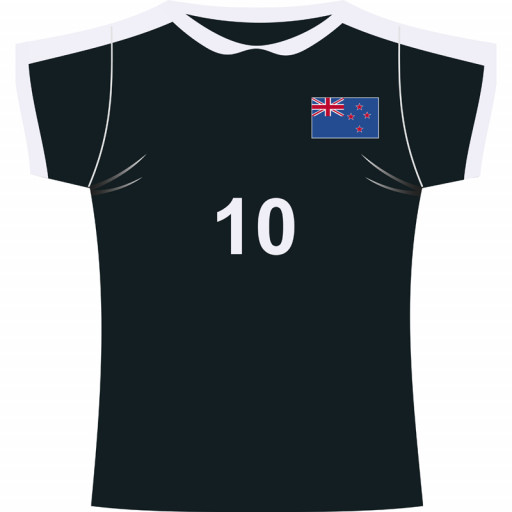 Decor Maillot de Sport Nouvelle Zelande en Carton 31X33cm