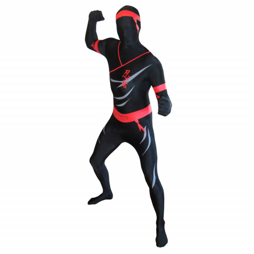 Déguisement seconde peau  Ninja Noir Taille M