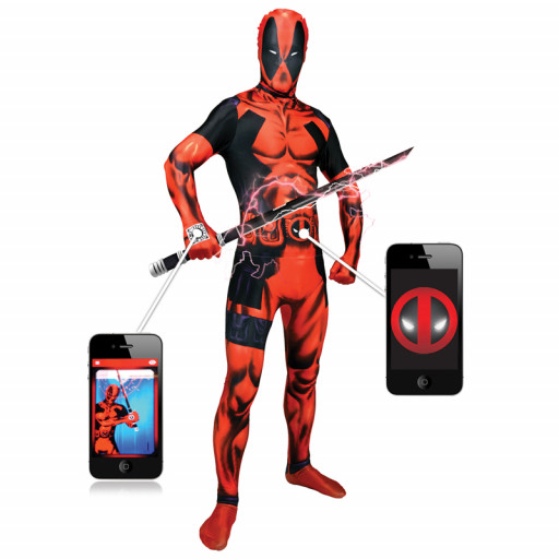 Déguisement seconde peau  Deadpool Digital Taille XL