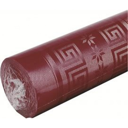 Nappe Damassée 1.20M X 6 M Bordeaux