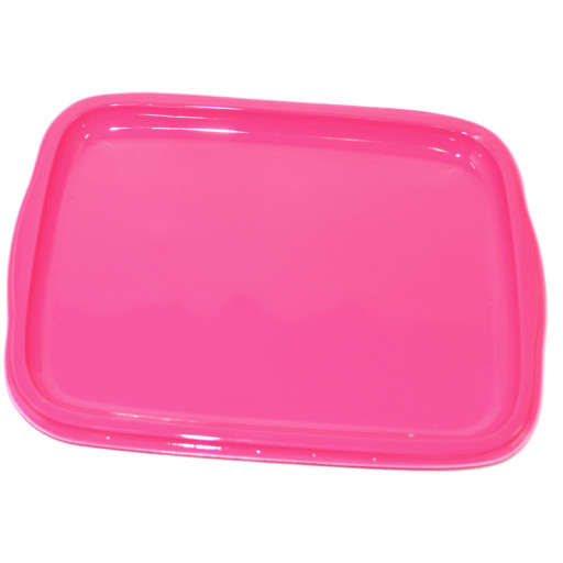 Paquet de 6 Plateaux Lunch Plastique 270X210 Mm Fuchsia