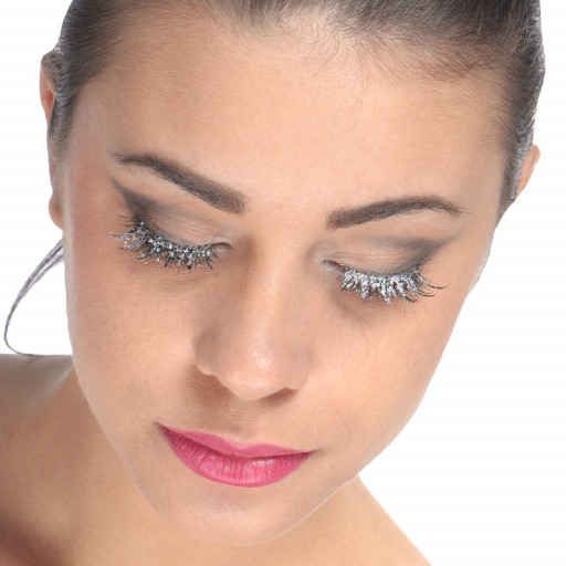 Faux Cils Noirs Irises Pointes Vendu Sans Colle