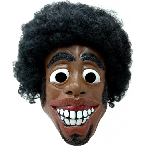 Masque Afro Disco Cheveux Crepus Adulte Pvc Souple