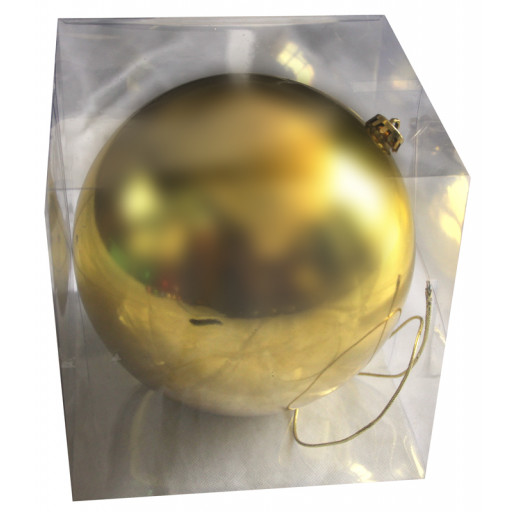 Boule Brillante Pvc 10cm en Boite Pvc Or