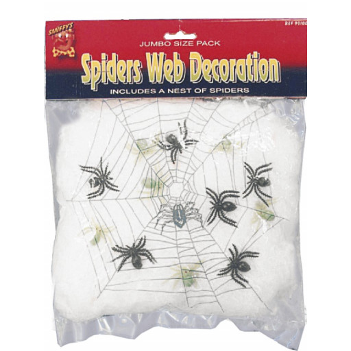 Toile d'araignés Blanche+6 Araignees