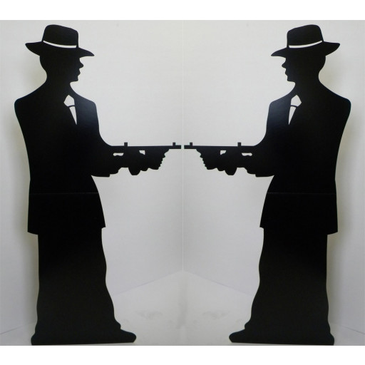 Figurine Géante Carton Silhouette Gangster Double 185cm