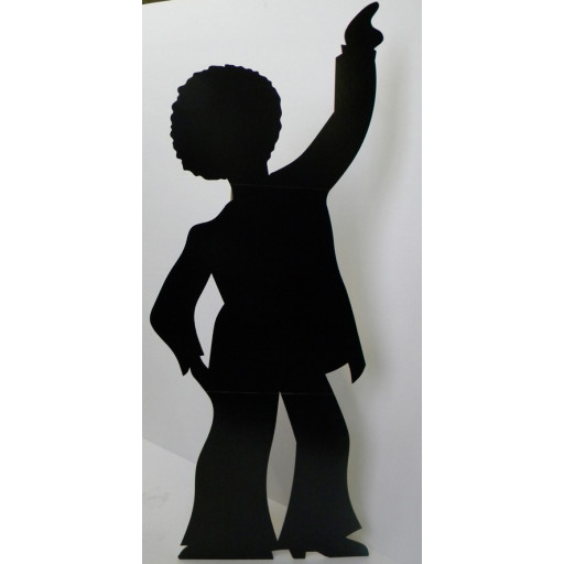 Figurine Géante Carton Silhouette Homme Danseur Disco 193cm