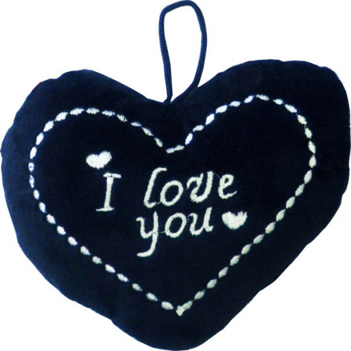 Cœur Noir I Love You 16X11cm 1 Face (24)