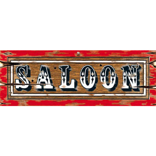 Decor Carton Enseigne Saloon 55 X20cm