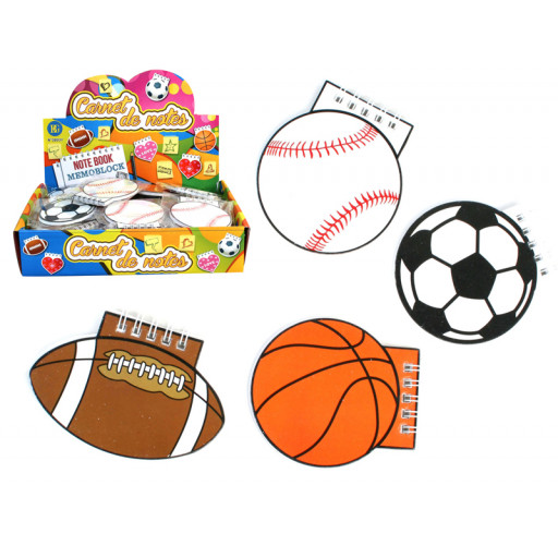 Papeterie Carnet Ballon de Sport Assortis (48)