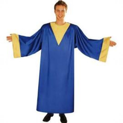 Robe Gospel Bleu - location déguisement adulte