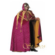 Cape domino pourpre - location de costume adulte