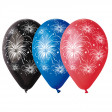 Sachet de 50 Ballons "Feu D'Artifices" Tt Autour Multi Diam 30Cm