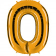 Sachet de 1 Ballon Métallisé Or Lettre O H 102cm