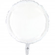Sachet de 1 Ballon Métallisé Rond Blanc Dia 45cm Cir 140cm