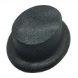 Chapeau Canotier Plastique Paillettes Noir
