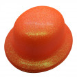 Chapeau Melon Pvc Fluo Paillettes Orange