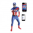 Déguisement seconde peau  Captain America Digital Taille XL