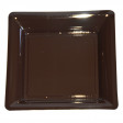 Paquet de 12 Assiettes Plastique Carrées 165X165 Mm Chocolat