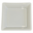 Paquet de 12 Assiettes Plastique Carrées 165X165 Mm Ivoire