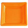 Paquet de 12 Assiettes Plastique Carrées 165X165 Mm Orange