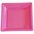 Paquet de 12 Assiettes Plastique Carrées 305X305 Mm Fuchsia