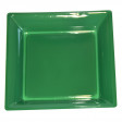 Paquet de 12 Assiettes Plastique Carrées 305X305 Mm Vert Fonce