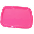 Paquet de 6 Plateaux Lunch Plastique 270X210 Mm Fuchsia