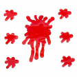 Set de Traces Sanglantes en Sticker Gel Assorties 20X20cm