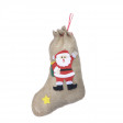 Chaussette de Noel en Jute Décorée 43cm