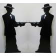 Figurine Géante Carton Silhouette Gangster Double 185cm