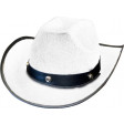 Chapeau Cow-Boy Adulte Blanc avec Ruban