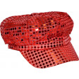 Casquette Rouge Paillettes - Tailles Assorties