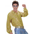 Chemise Disco Hologramme Or - location déguisement adulte