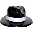 Chapeau Gangster Adulte Pvc Noir