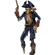 Decor Squelette Pirate Carton 1.50 M Imprime 1 Face