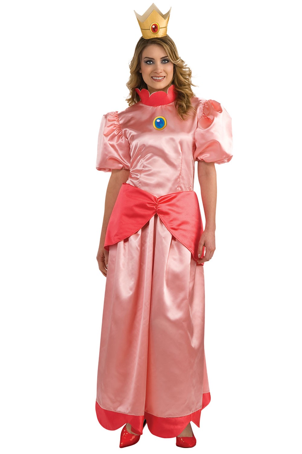 Costume Peachy princesse rose pour adultes, robe rose