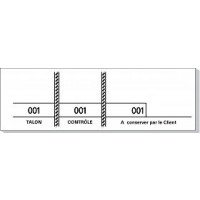 Carnet de 100 Tickets 3 Souches Numerotees 48X150Mm Blanc 123DEG-3281510012012-10021083