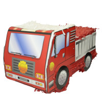Pinata Camion de Pompier à Tirer 50cm (Vendu Sans Baton) 123DEG-3700638223983-10018856