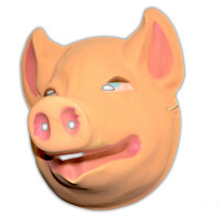 Masque Cochon Moyen Modèle Plastique Rigide 123DEG-3700638200380-10021343