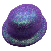 Chapeau Melon Pvc Fluo Paillettes Violet 123DEG-3700638221545-10011711