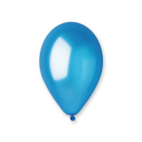 Sachet de 50 Ballons Métallisés Bleu Moyen Diam 30Cm Cir 85Cm -36 123DEG-8021886113600-10001853