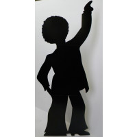 Figurine Géante Carton Silhouette Homme Danseur Disco 193cm 123DEG-5060219940769-10029884