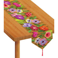 Chemin de Table Imprimé Bambou Ibiscus 27cm X 183cm 123DEG-34689571896-10018783