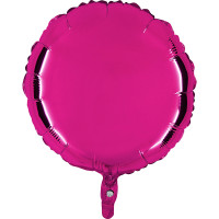 Sachet de 1 Ballon Métallisé Rond Fuchsia Dia 45cm Cir 140cm 123DEG-8021886141559-10002607